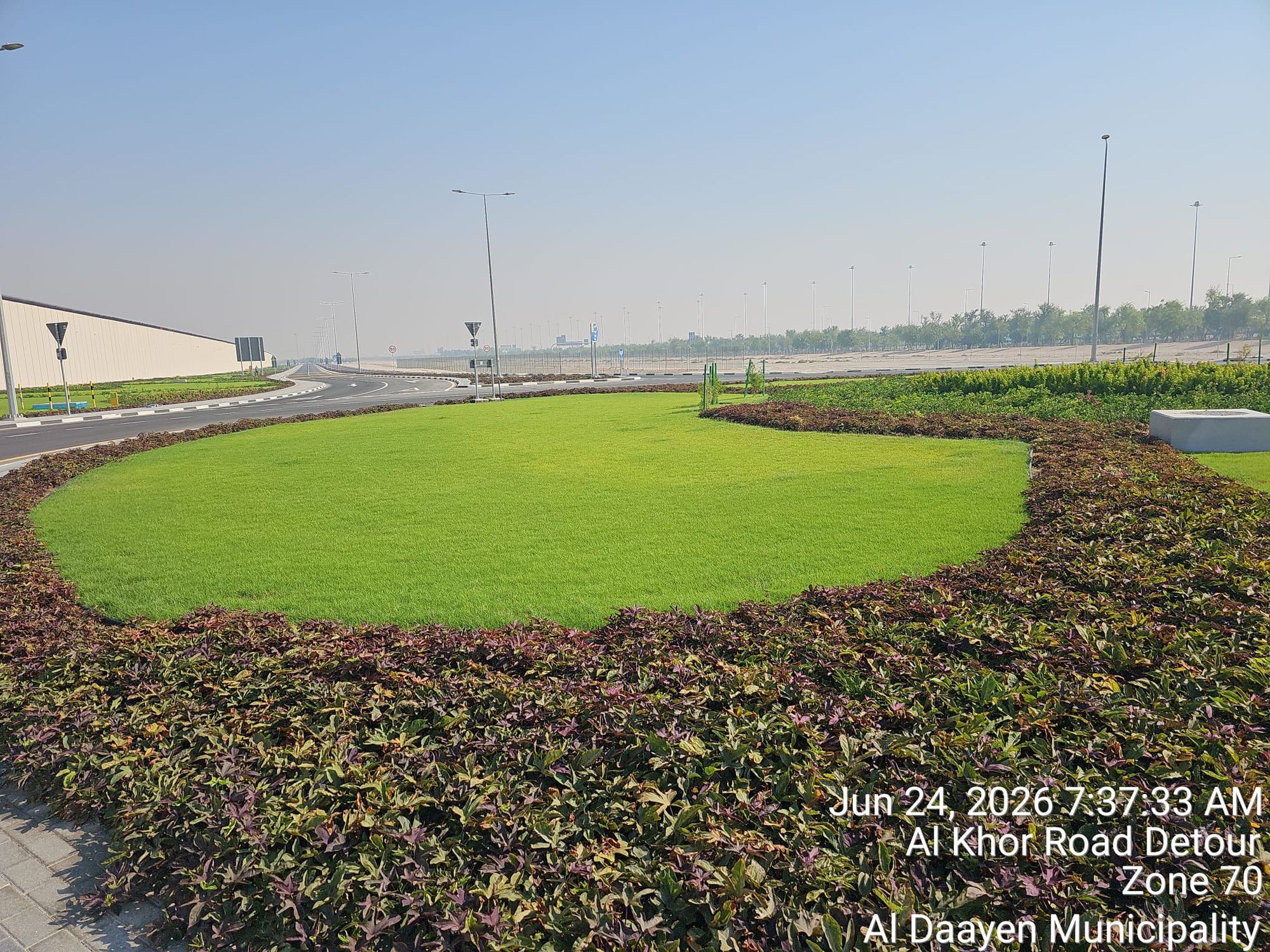 Landscaped campus grounds by Lilac Landscape in Doha, Qatar
